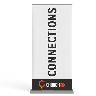 Premium 24 Inch Retractable Banner Stands (SILVER)