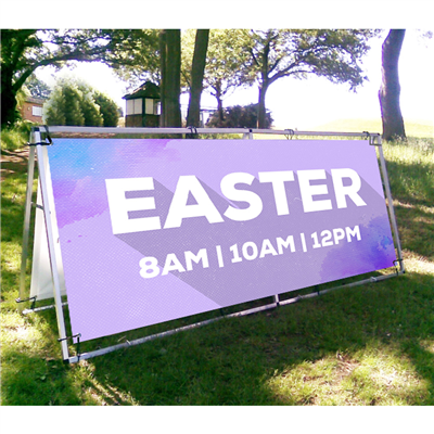 Easter Outdoor Banner Display Frame - 4'